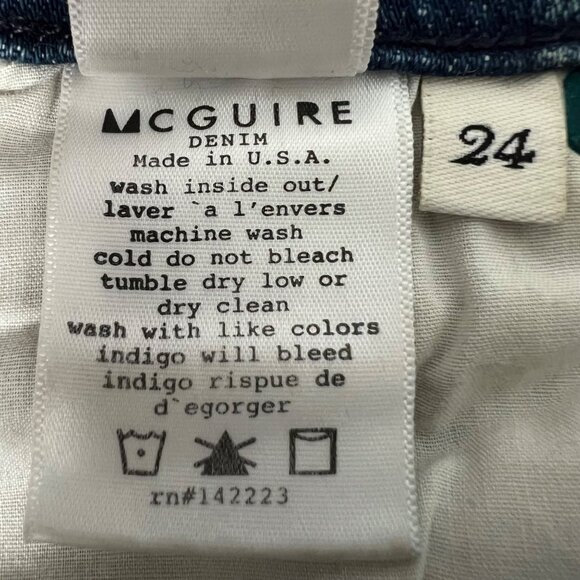 McGuire Womens Mrs Robinson Boyfriend Jeans Starry Night Faded Denim size 24 - Picture 12 of 13